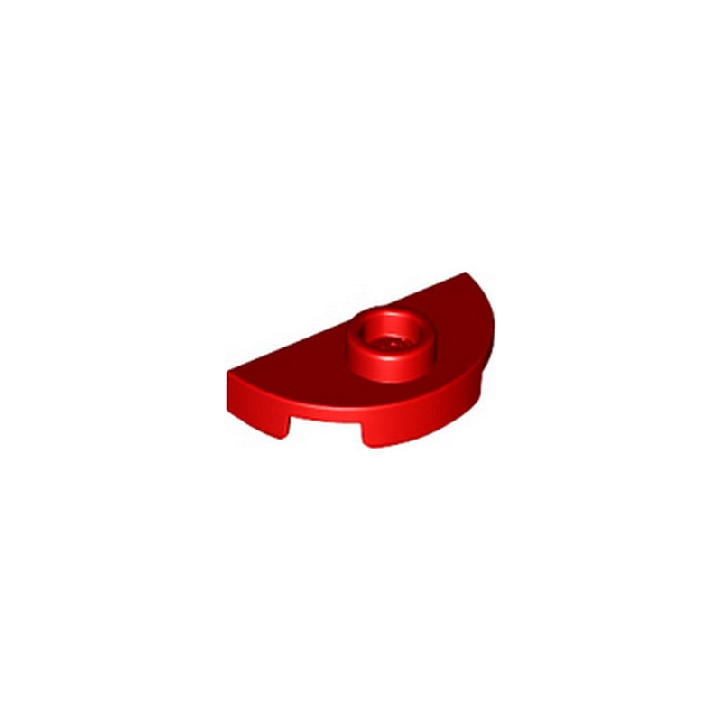 LEGO 6400110 TILE 1X2 1/2 CIRCLE + KNOB - RED