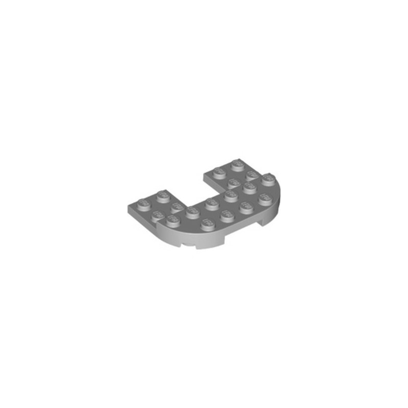 LEGO 6399753 PLATE 6X4X2/3, 1/2 CIRCLE, CUT OUT - MEDIUM STONE GREY