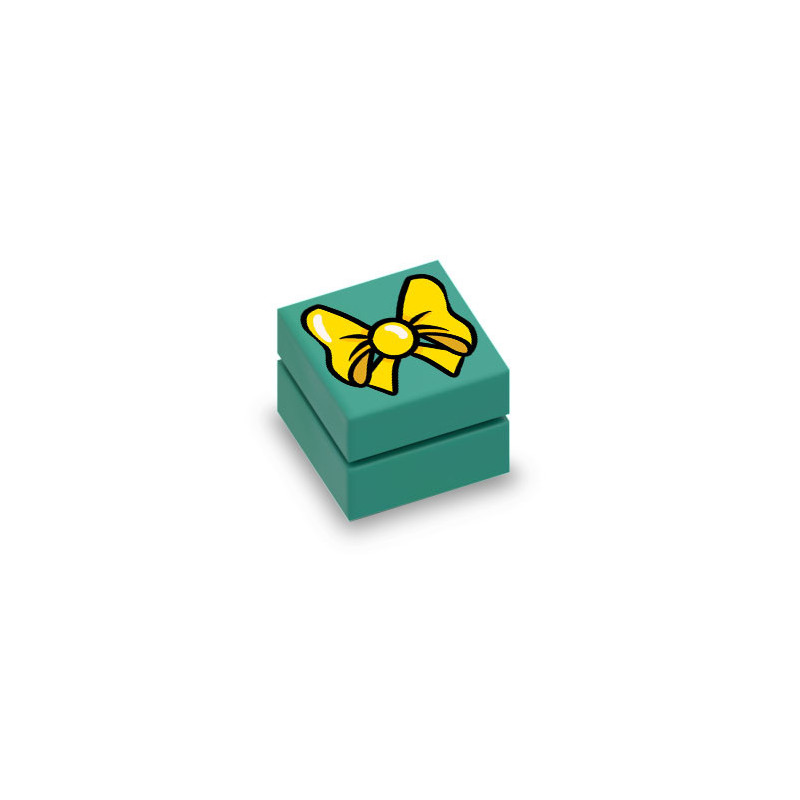 Petit cadeau imprimée sur Brique 1x1 Lego® - Bright Bluegreen