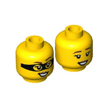 LEGO 6316917 WOMAN HEAD / THIEF - YELLOW