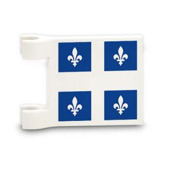 Quebec flag printed on Lego® Brick 2x2