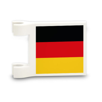 Drapeau allemand imprimé sur Brique Lego® 2x2