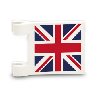 United Kingdom flag printed on Lego® Brick 2x2