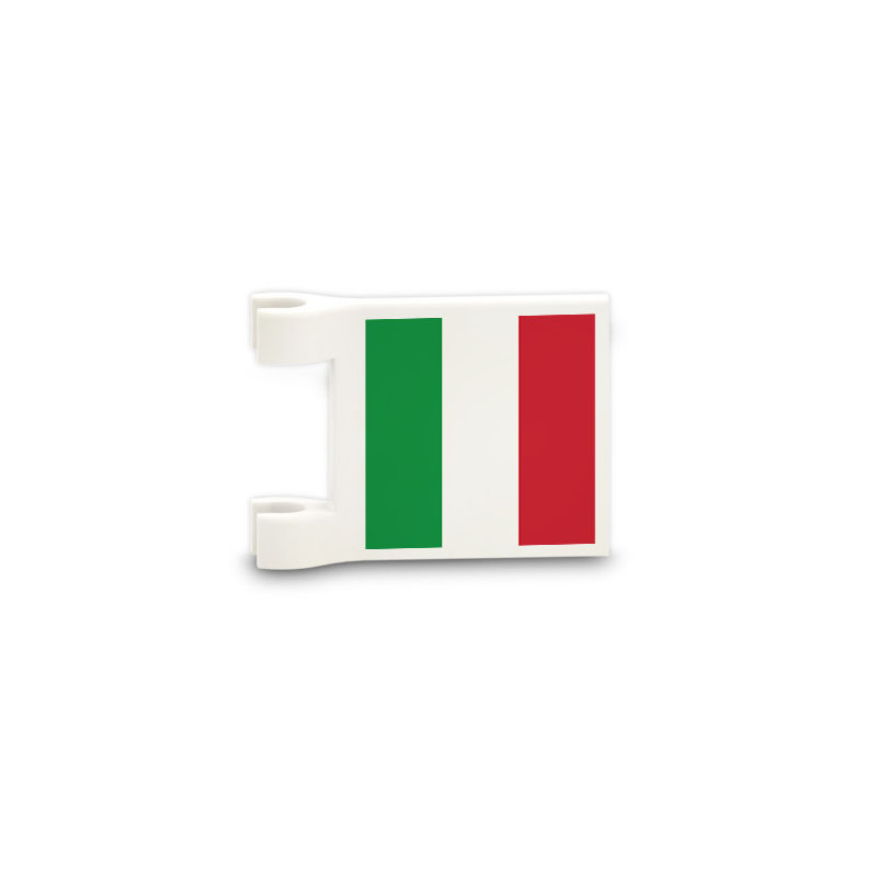Drapeau Italien imprimé sur Brique Lego® 2x2