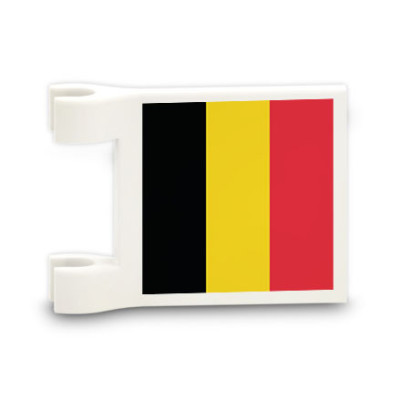 Drapeau Belge imprimé sur Brique Lego® 2x2