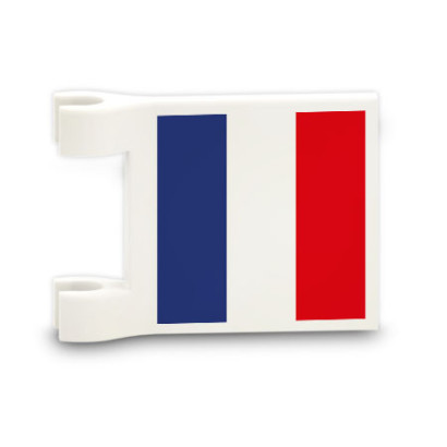 French flag printed on Lego® Brick 2x2