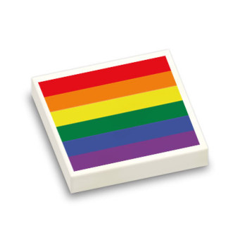 Rainbow flag printed on...