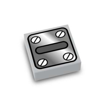 Coin Acceptor printed on Lego® Bricks 1x1 - Medium Stone Grey