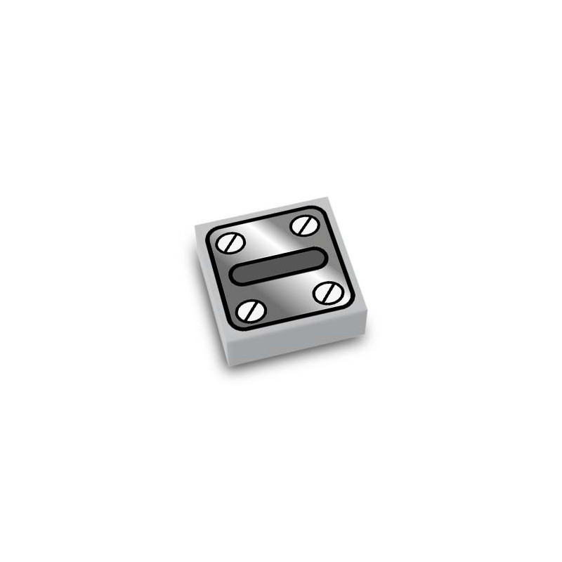 Monnayeur imprimé sur Briques Lego® 1x1 - Medium Stone Grey