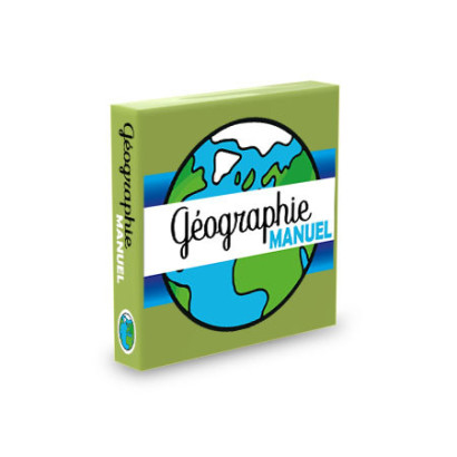 Geography Handbook Printed on Lego® 2X2 Brick - Bright Yellowish Green