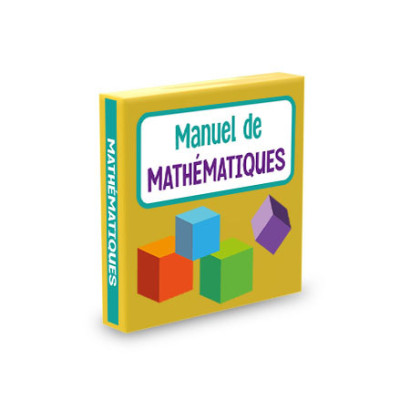 Manuel de Mathématiques imprimé sur Brique Lego® 2X2 - Jaune