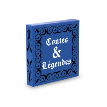 Book "Tales and Legends" printed on Lego® Brick 2X2 - Blue