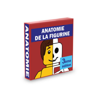 Manuel d'anatomie imprimé sur Brique Lego® 2X2 - Rouge