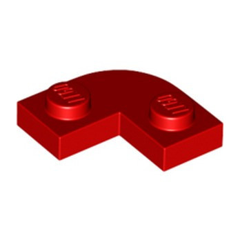 LEGO 6384910 PLATE 2X2, 1/4 CERCLE - ROUGE