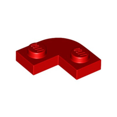 LEGO 6384910 PLATE 2X2, 1/4 CERCLE - ROUGE