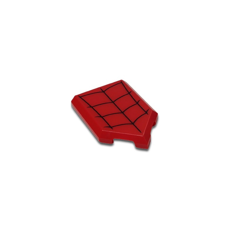 LEGO 6404125 FLAT TILE 2X3 W/ANGLE IMPRIME SPIDERMAN - ROUGE