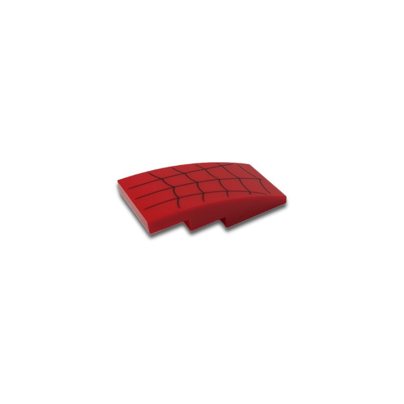 LEGO 6404126 DOME 2X4 IMPRIME SPIDERMAN - ROUGE