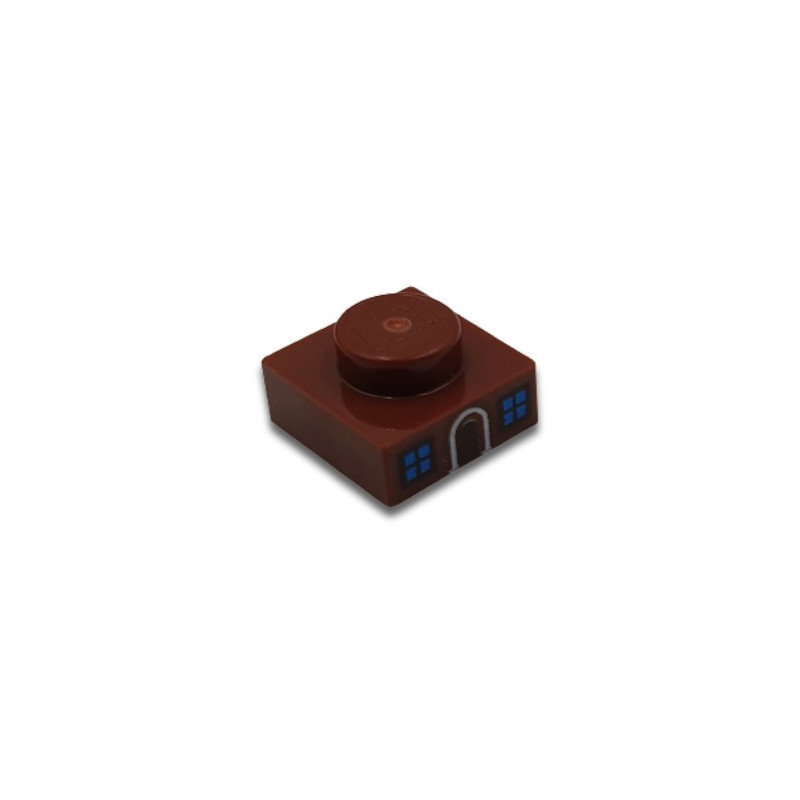 LEGO TILE 1X1 PRINTED - REDDISH BROWN