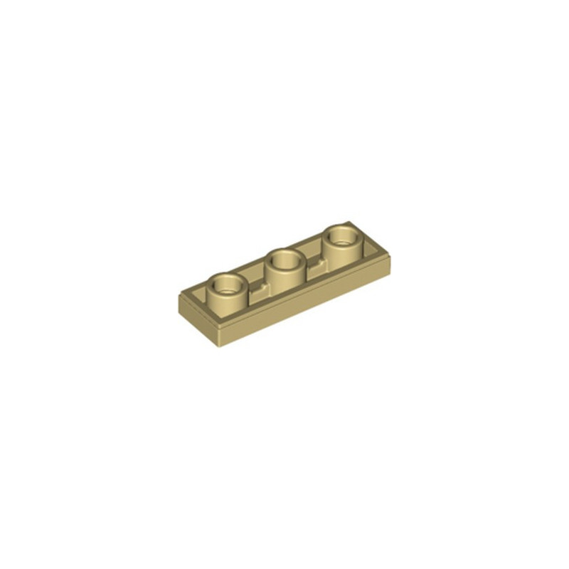 LEGO 6410762 PLATE LISSE 1X3 INV W/3.2 HOLE - BEIGE