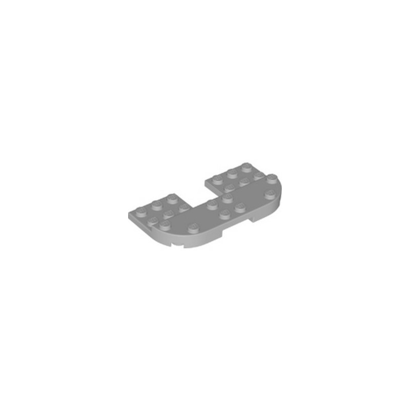 LEGO 6399721 PLATE 8X4X2/3, 1/2 CIRCLE, CUT OUT - MEDIUM STONE GREY