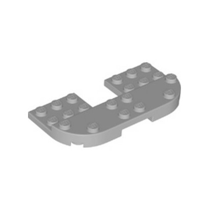 LEGO 6399721 PLATE 8X4X2/3, 1/2 CIRCLE, CUT OUT - MEDIUM STONE GREY