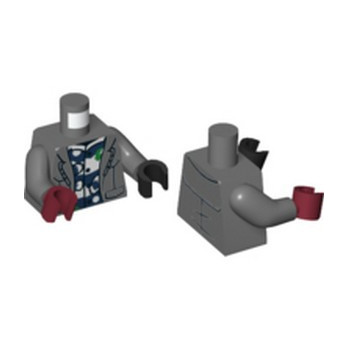 LEGO 6349891 PRINTED TORSO - DARK STONE GREY