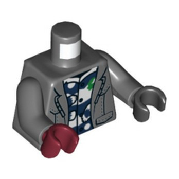 LEGO 6349891 TORSE IMPRIME - DARK STONE GREY