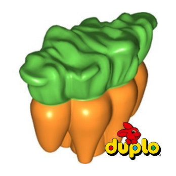 LEGO DUPLO 6331298 CAROTTE 2X2 - ORANGE / BRIGHT GREEN