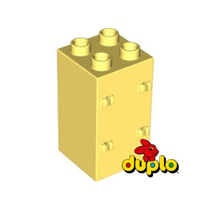 LEGO DUPLO 6331269 BRIQUE COLONNE 2X2X3 AVEC CHARNIERE - COOL YELLOW