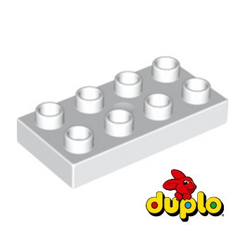 LEGO DUPLO 4250172 PLATE 2X4 - BLANC