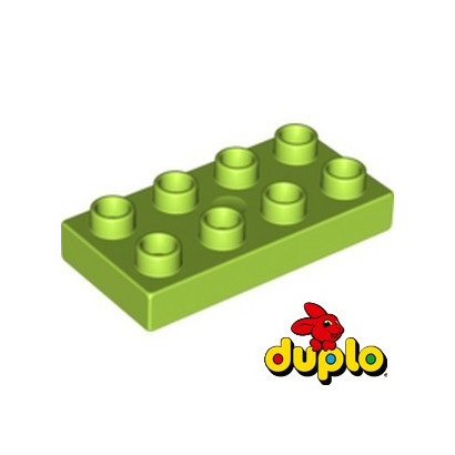 LEGO DUPLO 4185178 PLATE 2X4 - BRIGHT YELLOWISH GREEN