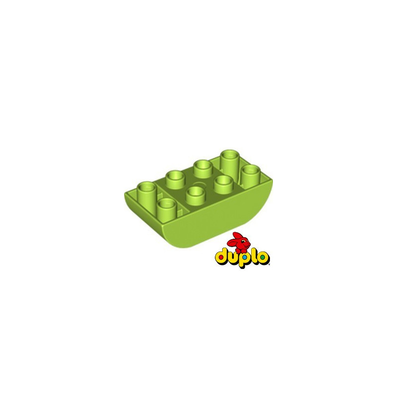 LEGO DUPLO 6004979 BRIQUE 2X4 DOME INV. - BRIGHT YELLOWISH GREEN