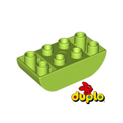 LEGO DUPLO 6004979 BRIQUE 2X4 DOME INV. - BRIGHT YELLOWISH GREEN