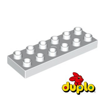 LEGO 6059082 PLATE 2X6 DUPLO - BLANC