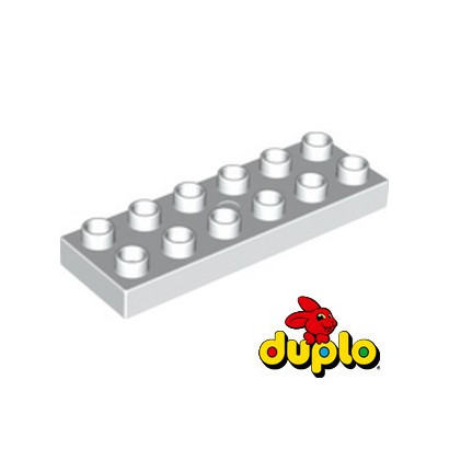 LEGO 6059082 PLATE 2X6 DUPLO - BLANC