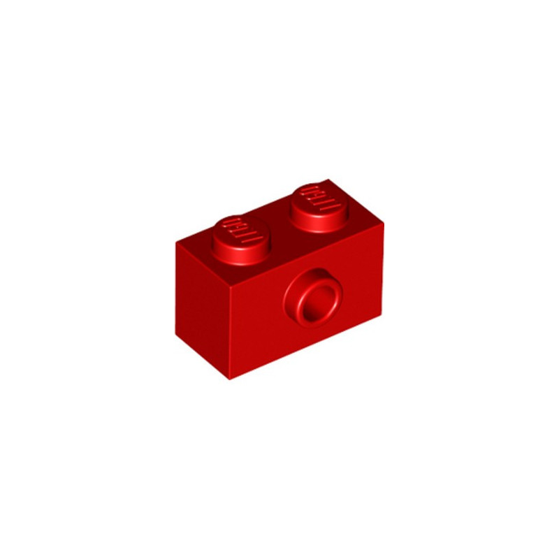 LEGO 6397572 BRIQUE 1X2 W/ 1 KNOB - ROUGE