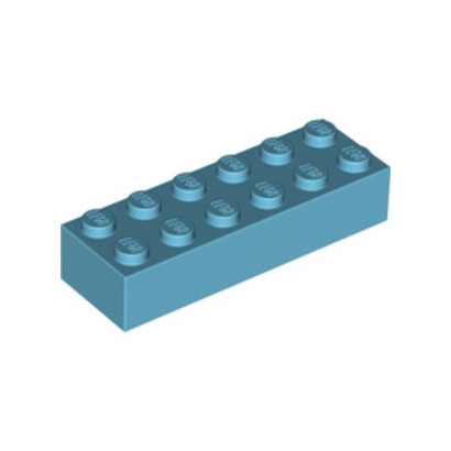 LEGO 6022000 BRICK 2X6 - MEDIUM AZUR