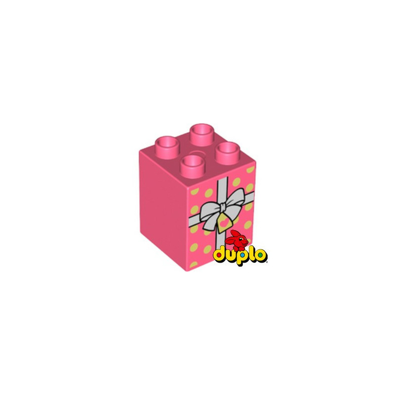 LEGO® DUPLO 6386665 BRIQUE 2X2X2 IMPRIME CADEAU - CORAL