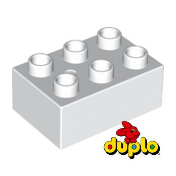 LEGO DUPLO 6294402 BRICK 2X3 - WHITE