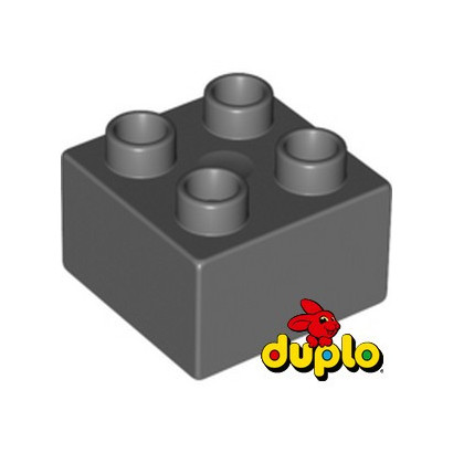 LEGO DUPLO 4210953 BRIQUE 2X2 - DARK STONE GREY