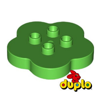 LEGO DUPLO 6391842 FLOWER 4X4X1 - BRIGHT GREEN