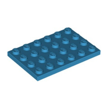 LEGO 6343649 PLATE 4X6 - DARK AZUR