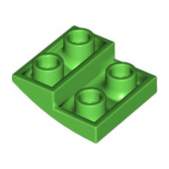 LEGO 6404643 BRICK 2X2X2/3, INVERTED BOW - BRIGHT GREEN