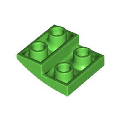LEGO 6404643 BRIQUE 2X2X2/3, INVERTED BOW - BRIGHT GREEN