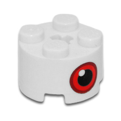 LEGO 6404665 BRIQUE 2X2 RONDE, IMPRIME OEIL - BLANC