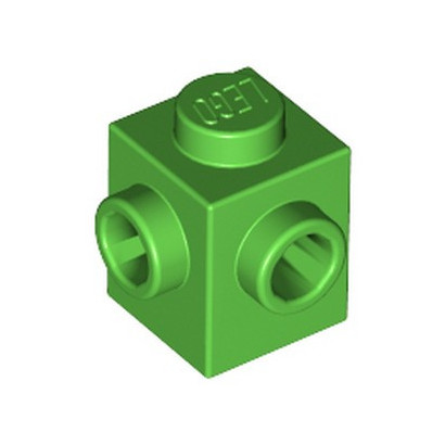 LEGO 6368621 BRICK 1X1, W/ 2 KNOBS - BRIGHT GREEN