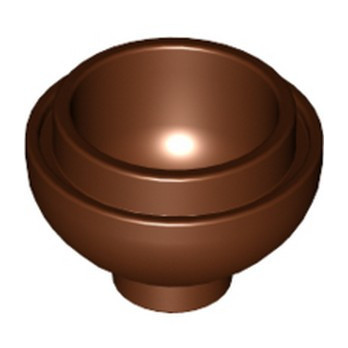LEGO 6365627 DOME 2X2, INVERTED W. ONE STUD - REDDISH BROWN