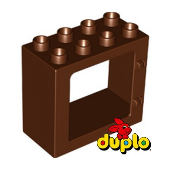 LEGO® DUPLO 6390997 DOOR FRAME 2X4X3 - REDDISH BROWN