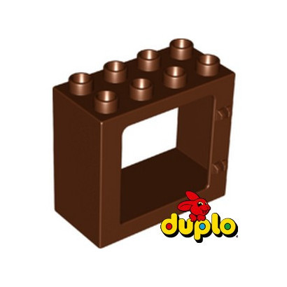 LEGO® DUPLO 6390997 PORTE/FENETRE 2X4X3 - REDDISH BROWN