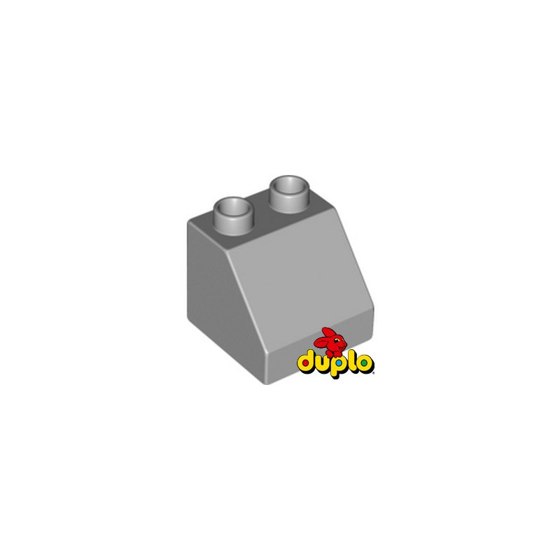 LEGO DUPLO 4222193 TUILE 2X2X1.5  45° - MEDIUM STONE GREY